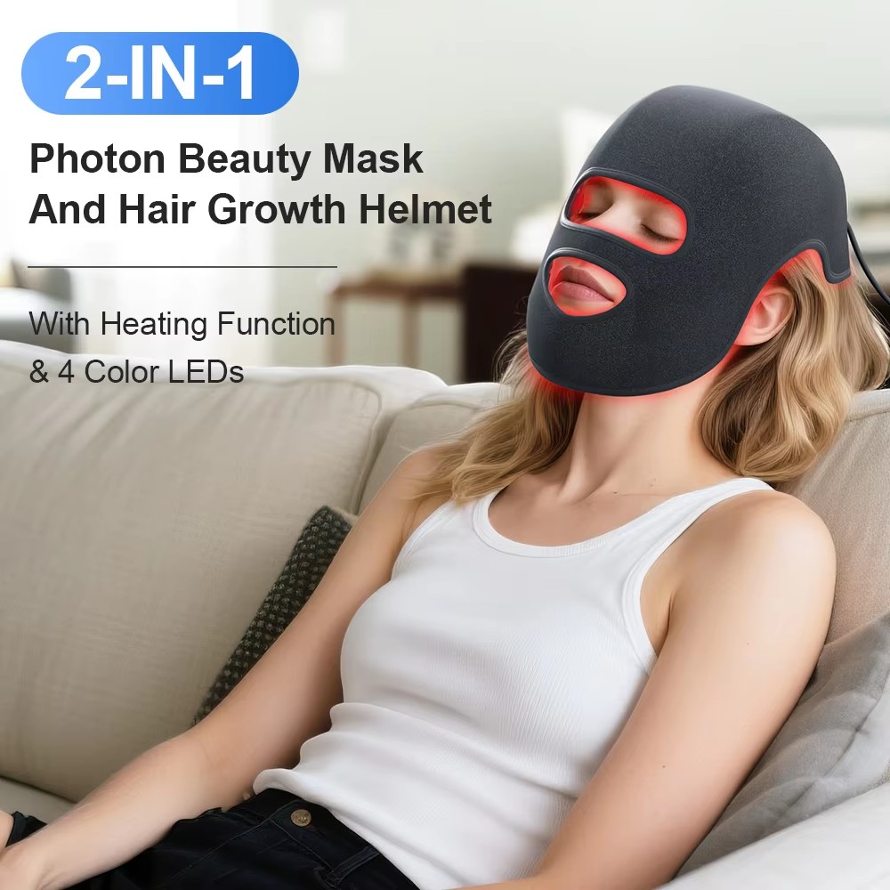 4Colors LED Hat&Face Mask Red  - Skincare Glowing review and price