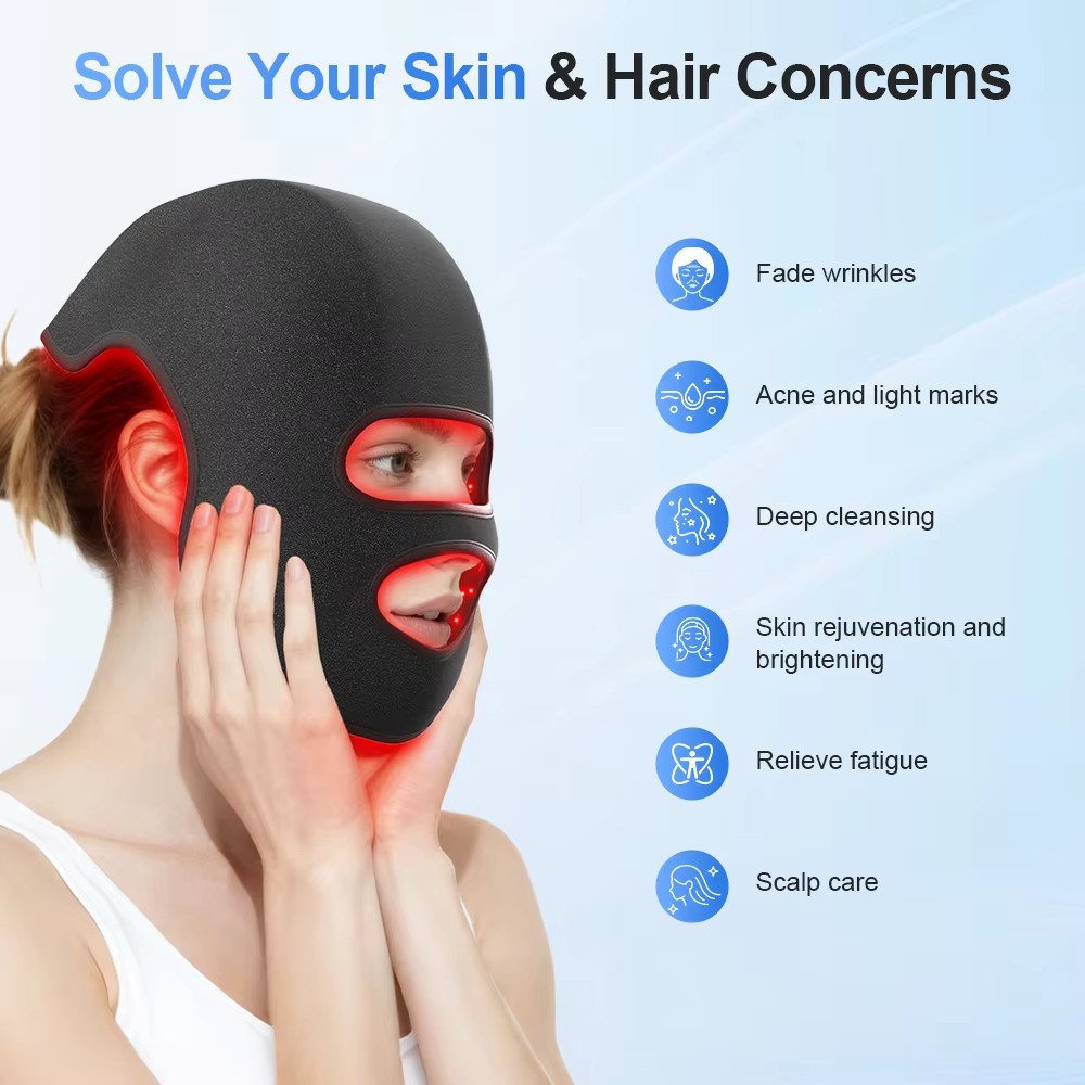 4Colors LED Hat&Face Mask Red  - Skincare Glowing review and price